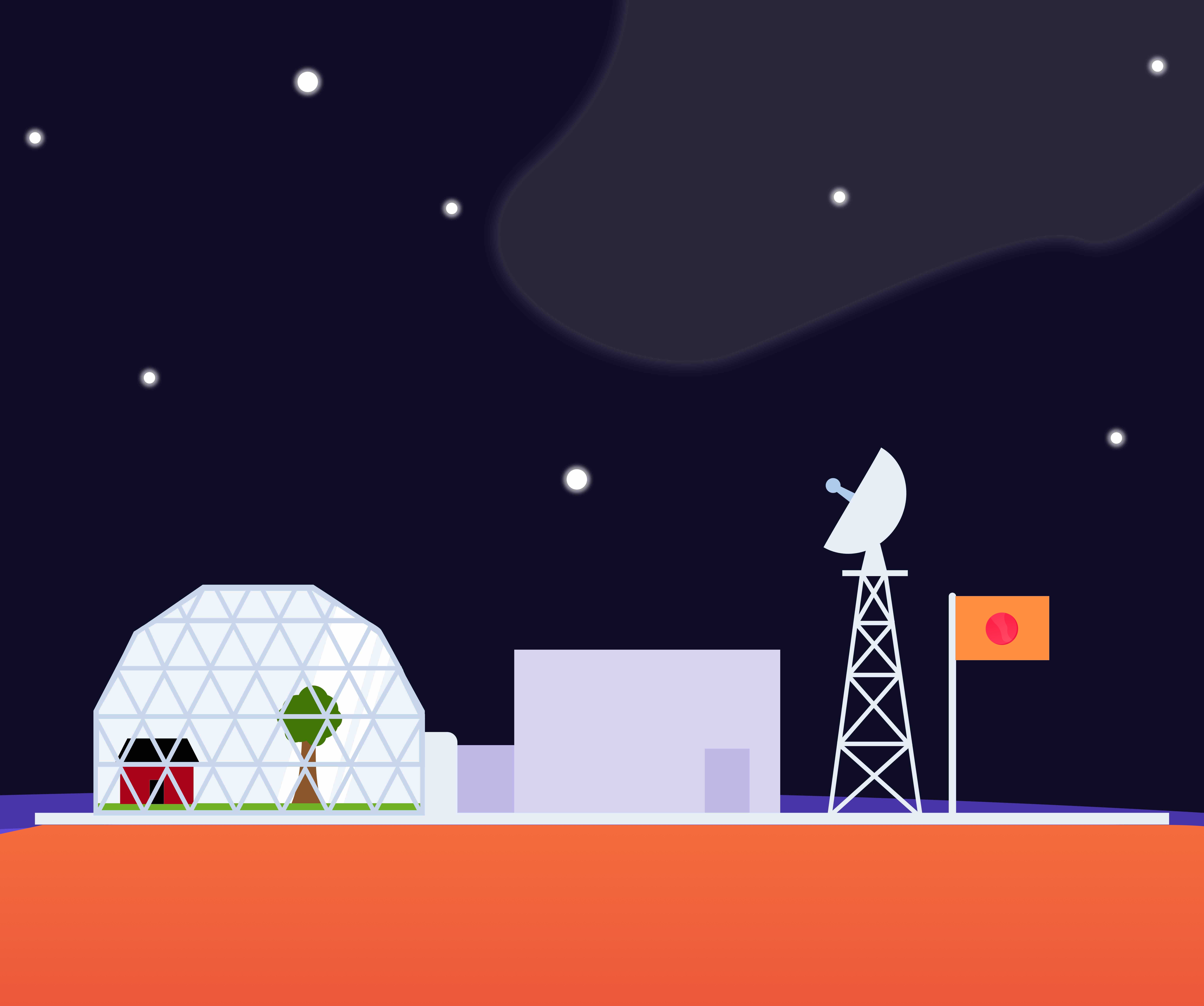 igloo with stars